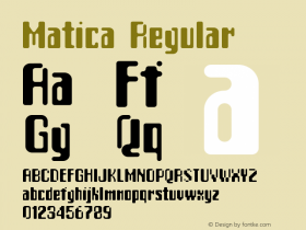 Matica Regular Version 001.000图片样张