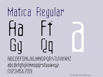 Matica Regular 001.000图片样张