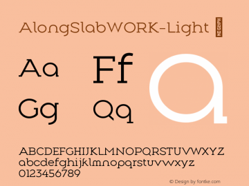 ☞Along Slab WORK Light Version 1.000;hotconv 1.0.109;makeotfexe 2.5.65596; ttfautohint (v1.5);com.myfonts.easy.brenners-template.along-slab-work.light.wfkit2.version.5A9g图片样张