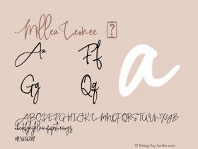 ☞Millea Leonee Version 1.00;September 13, 2020;FontCreator 11.5.0.2430 64-bit; ttfautohint (v1.5);com.myfonts.easy.aldedesign.millea-leonee.regular.wfkit2.version.5AdT图片样张