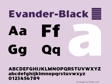 ☞Evander Black Version 1.000;PS 001.000;hotconv 1.0.88;makeotf.lib2.5.64775; ttfautohint (v1.5);com.myfonts.easy.punchform.evander.black.wfkit2.version.5AeN图片样张