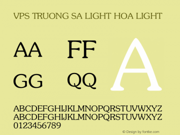 VPS Truong Sa Light Hoa Light VPS Truong Sa Light Hoa Font Sample