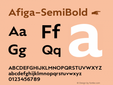 ☞Afiga SemiBold Version 2.100;hotconv 1.0.109;makeotfexe 2.5.65596; ttfautohint (v1.5);com.myfonts.easy.degarism-studio.afiga.semi-bold.wfkit2.version.5Aku图片样张