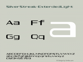 ☞Silver Streak Extended Light Version 1.000;hotconv 1.0.109;makeotfexe 2.5.65596;com.myfonts.easy.swell-type.silver-streak.extended-light.wfkit2.version.5AhR图片样张