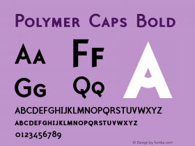 Polymer Caps Bold Version 001.000 Font Sample