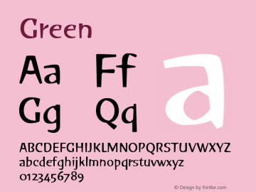 ☞Green Version 1.00; 2006; ttfautohint (v1.5);com.myfonts.easy.linotype.green.green.wfkit2.version.2LuF图片样张