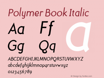 Polymer Book Italic 001.000图片样张