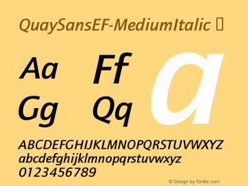 ☞QuaySansEF MediumItalic Macromedia Fontographer 4.1 04.03.01; ttfautohint (v1.5);com.myfonts.easy.ef.itc-quay-sans.quay-sans-ef-medium-italic.wfkit2.version.mrK图片样张