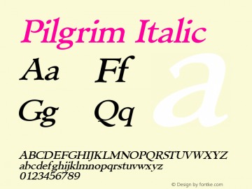 Pilgrim Italic Rev. 003.000图片样张