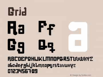 ☞Grid Version 1.000 2007 initial release;com.myfonts.easy.intellecta.grid.regular.wfkit2.version.2VZg图片样张