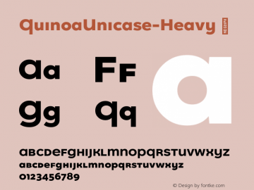 ☞Quinoa Unicase Heavy Version 2.001;PS 002.001;hotconv 1.0.88;makeotf.lib2.5.64775;com.myfonts.easy.catharsis-fonts.quinoa.unicase-heavy.wfkit2.version.4WdB图片样张