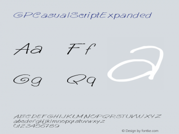 ☞GPCasualScriptExpanded Version 1.000 2007 initial release; ttfautohint (v1.5);com.myfonts.easy.intellecta.gp-casual-script.expanded.wfkit2.version.2WXd图片样张