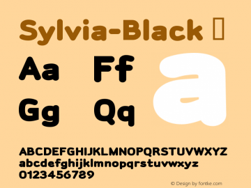 ☞Sylvia-Black 001.000; ttfautohint (v1.5);com.myfonts.easy.fw-alias.sylvia.black.wfkit2.version.36r6图片样张