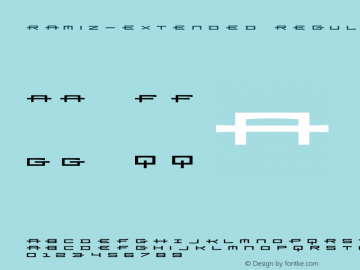 Ramiz-Extended Regular Version 1.000;PS 001.000;hotconv 1.0.38 Font Sample