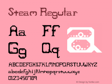 Steam Regular Version 1.0 Font Sample