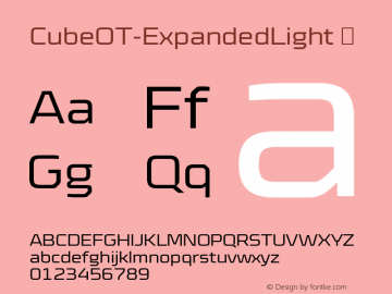 ☞CubeOT-ExpandedLight Version 7.504; 2012; Build 1021;com.myfonts.easy.fontfont.cube.ot-expd-light.wfkit2.version.3XJa图片样张