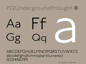 ☞P22UndergroundProLight Version 3.000;com.myfonts.easy.p22.underground-basic.pro-light.wfkit2.version.46uP图片样张