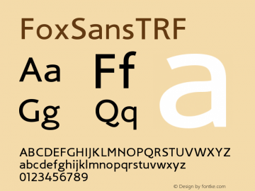 ☞FoxSansTRF Version 2.000 2008 initial release; ttfautohint (v1.5);com.myfonts.easy.tipografiaramis.fox-sans-trf.regular.wfkit2.version.3c2M图片样张