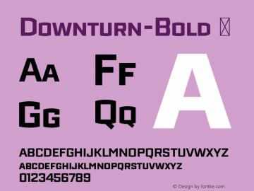 ☞Downturn-Bold 1.000;com.myfonts.easy.dunwich.downturn.bold.wfkit2.version.3ebE图片样张