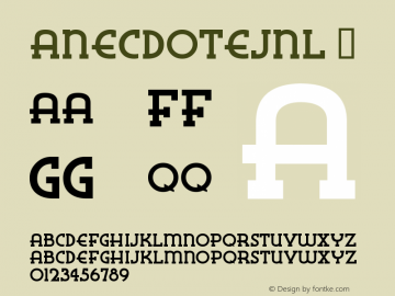 ☞Anecdote JNL Version 1.000 - 2009 initial release; ttfautohint (v1.5);com.myfonts.easy.jnlevine.anecdote.regular.wfkit2.version.3hEu图片样张