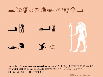 ☞HieroglyphB Regular 001.000;com.myfonts.easy.deniart.egyptologist.hieroglyph-b.wfkit2.version.3hDN图片样张