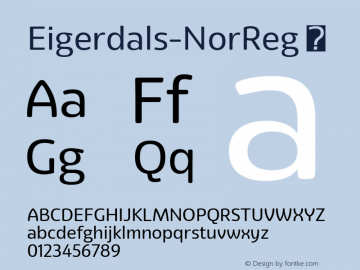 ☞Eigerdals Norm Regular Version 3.001;com.myfonts.easy.insigne.eigerdals.regular.wfkit2.version.5y28图片样张