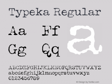 Typeka Regular 001.000 Font Sample