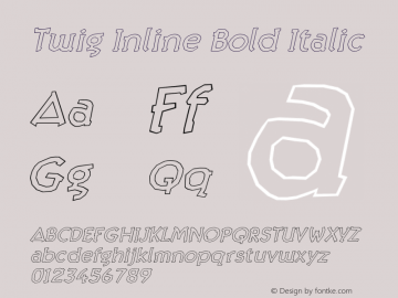 Twig Inline Bold Italic Version 1.000;PS 001.000;hotconv 1.0.38图片样张