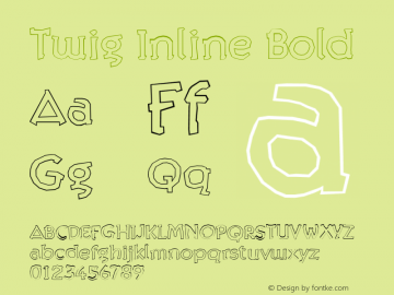 Twig Inline Bold Version 001.000 Font Sample