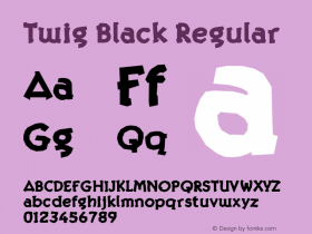 Twig Black Regular 001.000 Font Sample