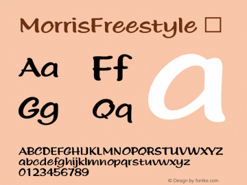 ☞Morris Freestyle Version 1.00; ttfautohint (v1.5);com.myfonts.easy.mti.morris-freestyle.regular.wfkit2.version.3MFi图片样张