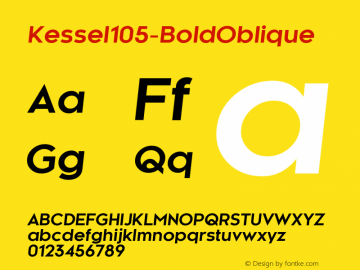 ☞Kessel105-BoldOblique Version 7.000; ttfautohint (v1.5);com.myfonts.easy.talbot.kessel-105.bold-oblique.wfkit2.version.5mRs图片样张