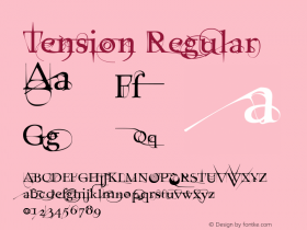 Tension Regular Version 001.000 Font Sample