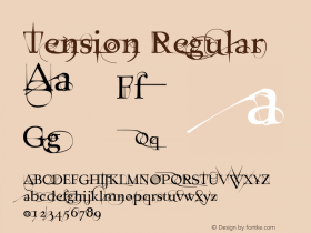 Tension Regular Macromedia Fontographer 4.1 08.03.02 Font Sample