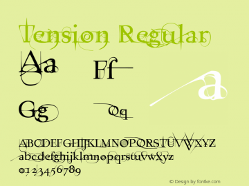 Tension Regular 001.000 Font Sample