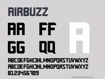 ☞Airbuzz Version 1.000; ttfautohint (v1.5);com.myfonts.easy.spinefonts.airbuzz.regular.wfkit2.version.3SYJ图片样张