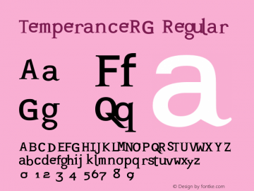 TemperanceRG Regular 001.001 Font Sample