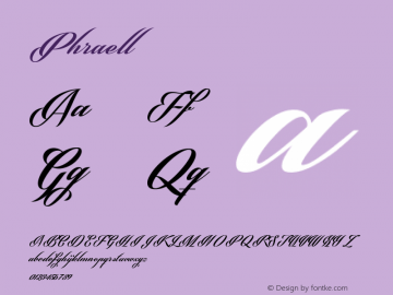 ☞Phraell Version 1.000; ttfautohint (v1.5);com.myfonts.easy.mawns.phraell.regular.wfkit2.version.3Wc3图片样张