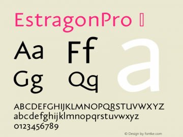 ☞EstragonPro 001.000; ttfautohint (v1.5);com.myfonts.easy.stabenfonts.estragon-pro.regular.wfkit2.version.3Xnx图片样张