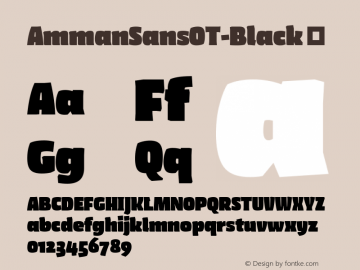 ☞AmmanSansOT-Black Version 7.504; 2010; Build 1005;com.myfonts.easy.fontfont.amman-sans-pro.ot-black.wfkit2.version.3Y7h图片样张