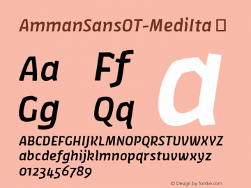 ☞AmmanSansOT-MediIta Version 7.504; 2010; Build 1005;com.myfonts.easy.fontfont.amman-sans-pro.ot-medium-italic.wfkit2.version.3Y7r图片样张