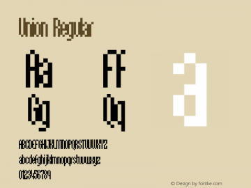 Union Regular Version 1.000;PS 001.000;Core 1.0.38 Font Sample