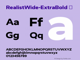 ☞RealistWide ExtraBold Version 1.100;PS 1.000;hotconv 1.0.70;makeotf.lib2.5.58329; ttfautohint (v1.5);com.myfonts.easy.martinplusfonts.realist-wide.extra-bold.wfkit2.version.44NM图片样张