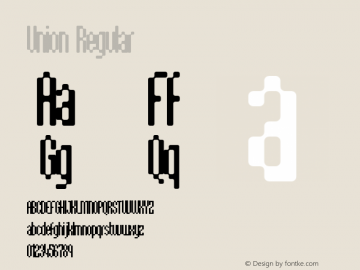 Union Regular Version 1.000 Font Sample