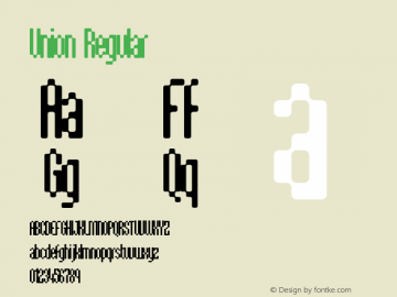 Union Regular Version 001.000 Font Sample