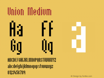Union Medium 001.000 Font Sample