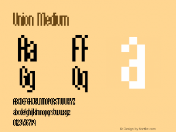 Union Medium 001.000 Font Sample