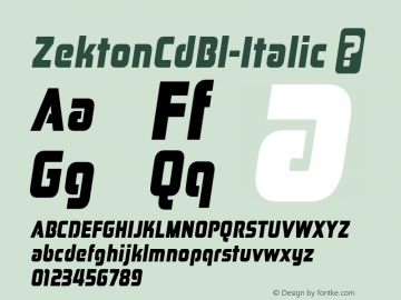 ☞ZektonCdBl-Italic Version 5.000; ttfautohint (v1.5);com.myfonts.easy.typodermic.zekton.cond-black-ital.wfkit2.version.4upv图片样张