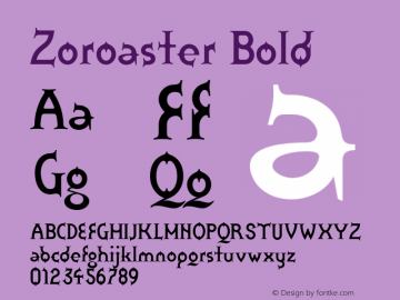 Zoroaster Bold 001.001图片样张