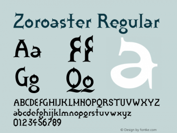 Zoroaster Regular 001.000 Font Sample